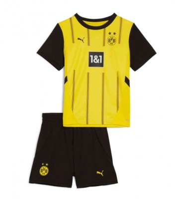 Borussia Dortmund Hemmakläder Barn 2024-25 Kortärmad (+ Korta byxor)